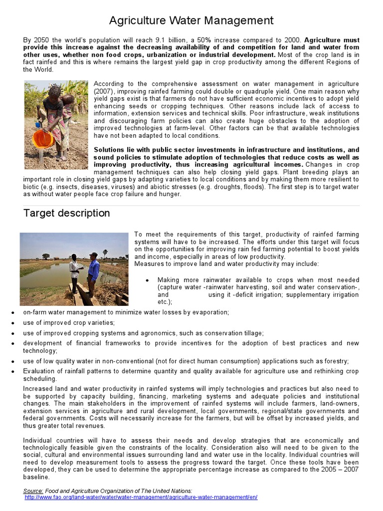 Agriculture Water Management PDF Agriculture Water