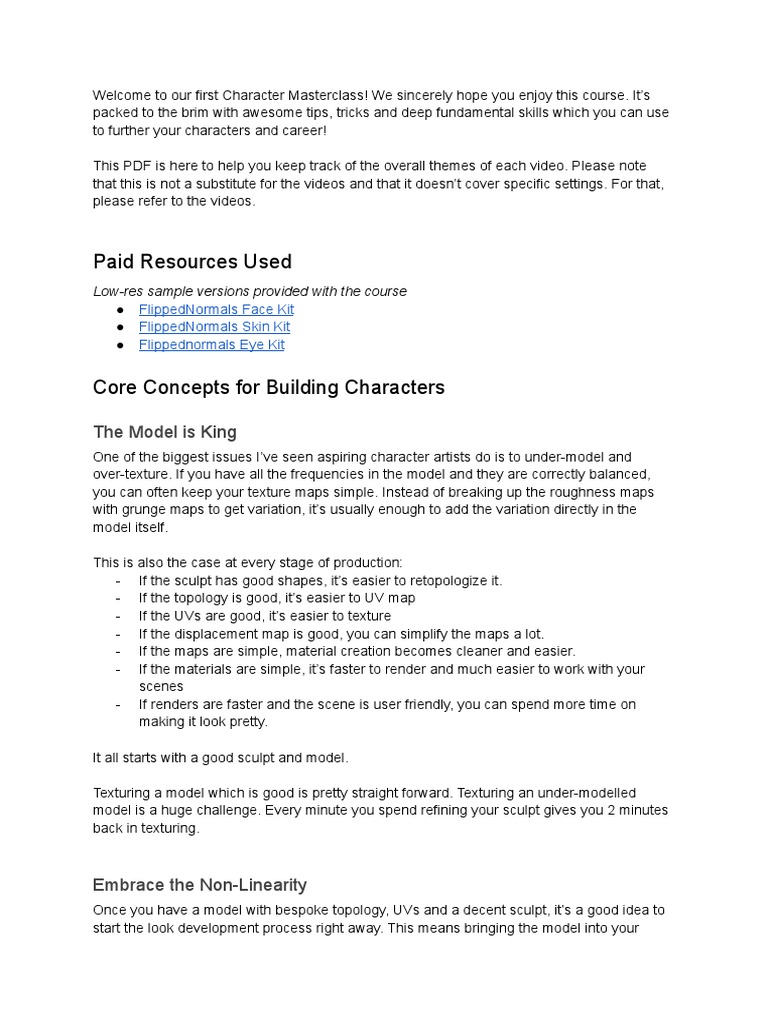 Realistic Character Portrait Masterclass Download Free PDF Blender