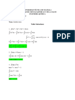 Taller 2 - Integrales Indefinidas - Calculo Integral - 08-06-2022