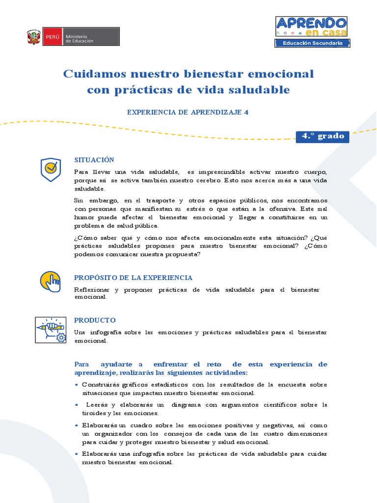 Bienestar Emocional y Vida Saludable | PDF | Las emociones ...