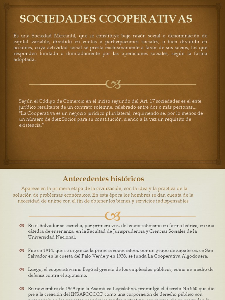 Historia y Regulación de Cooperativas | PDF | Cooperativa | Sociedad de ...