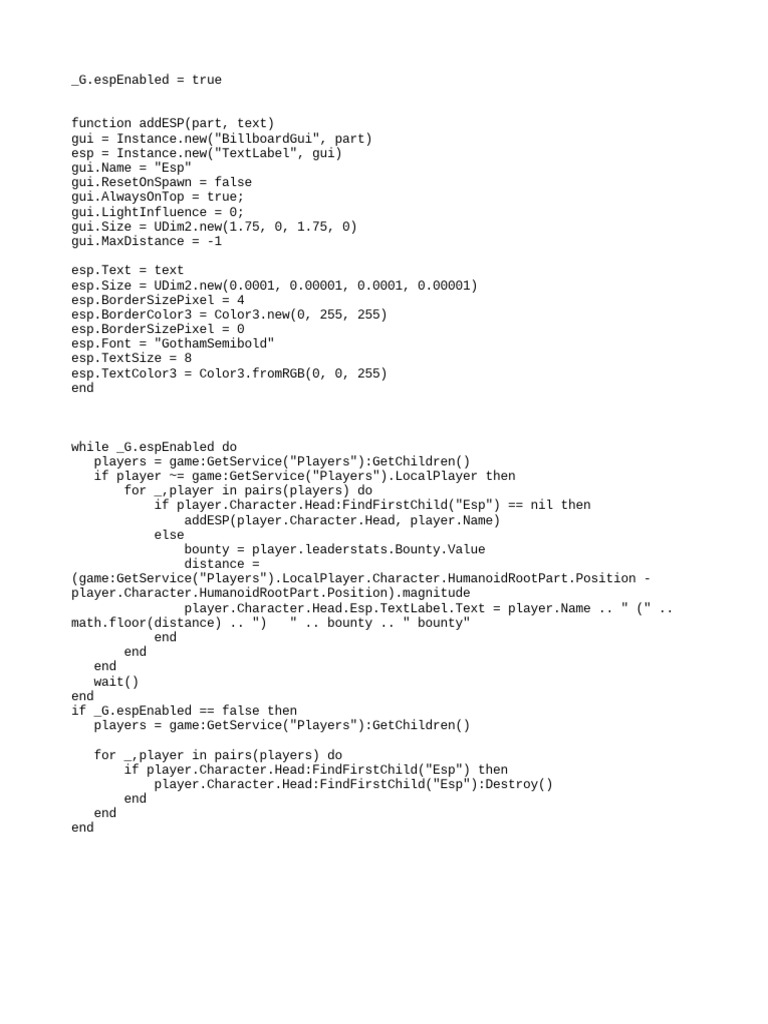 Grand Piece Online BOUNTY ESP FREE SCRIPT PDF