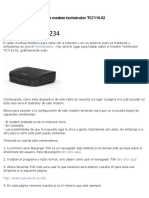 Acceder A Configuración de Modem Technicolor TC7110.02 CLARO