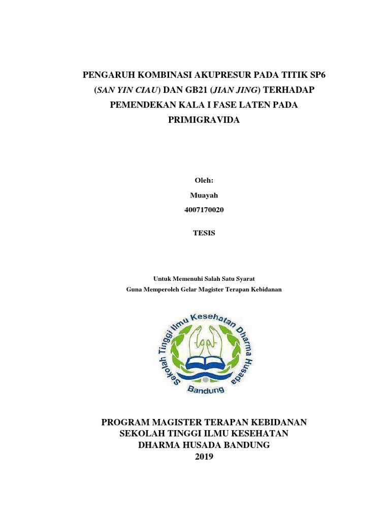 Akupresur SP6 dan GB21 untuk Primigravida | PDF | Pengembangan Diri ...