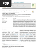 Child Routines Mediate The Relationship Between Parenting and Socialemotional Development in Chinese Children