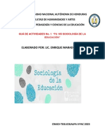 Primera Tarea A Distancia I Guia de Actividades Pa-105 Sociologia de La Educacion - Maradiaga - Enrique