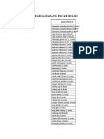 Daftar Harga Barang Pecah Belah