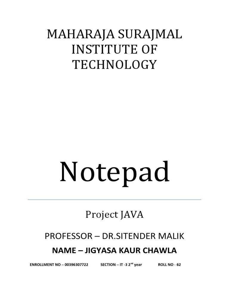 Notepad PDF Filename Information Technology Management