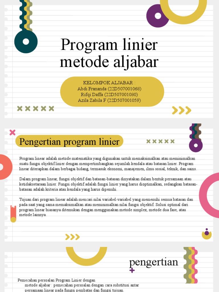 Fungsi Tujuan dalam Program Linear | PDF | Metode & Bahan Ajar