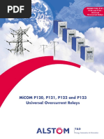 Micom P120, P121, P122 and P123 Universal Overcurrent Relays