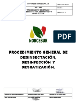 Procedimiento General de Desratización, Desinfección, y Desinfección