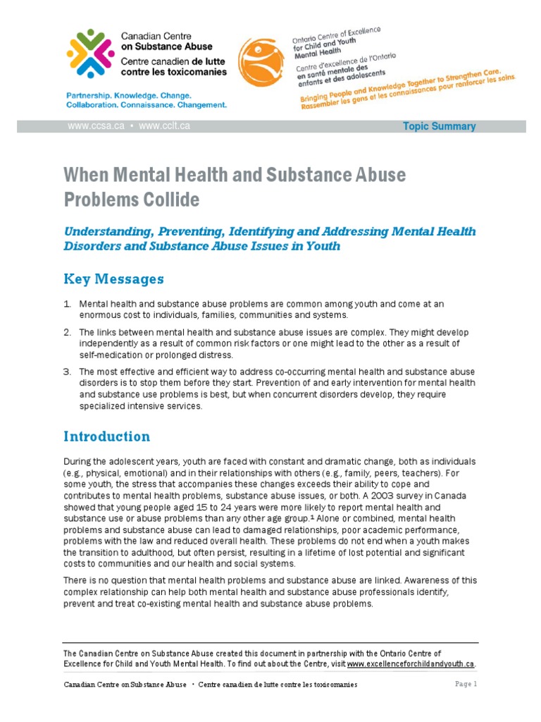 Co-Occurring Disorders in Youth | PDF | Substance Abuse | Mental Disorder