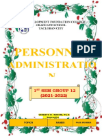 Personnel Administration