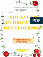 Advanced Curriculum Development