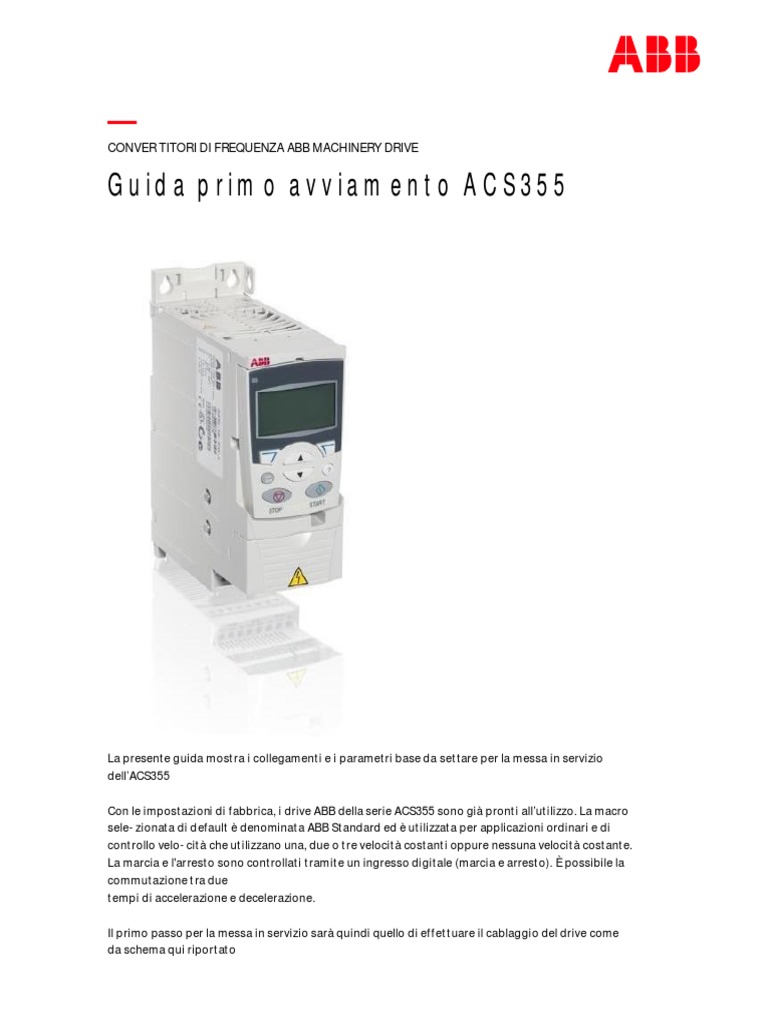 Acs355 1avviamento New | PDF