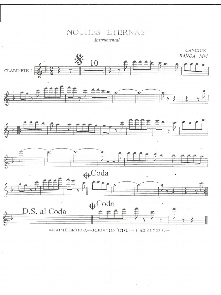 Noches Eternas - Banda MM - Instrumental | PDF
