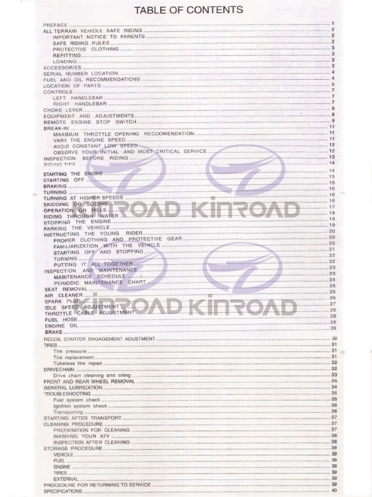 Atv XT110 | PDF