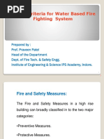 Design of Water Based Fire Fighting System