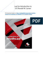 Solution Manual For Introduction To Mathcad 15 3 e Ronald W Larsen
