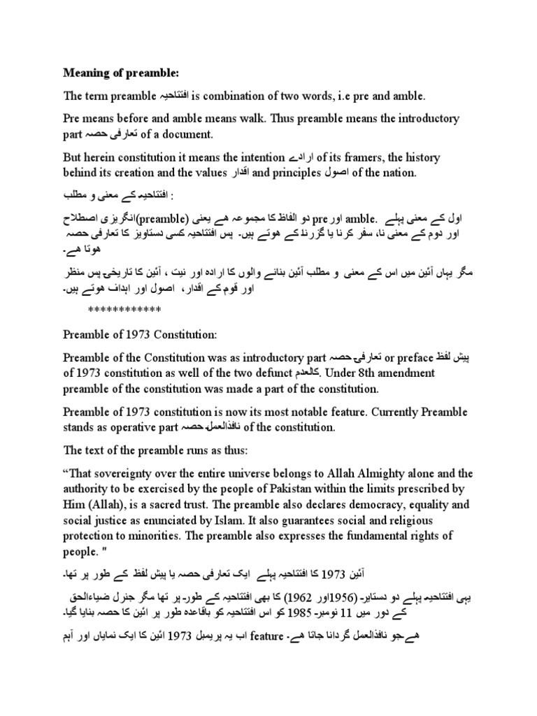 PREAMBLE DICTIONARY DEFINITION visual data 7