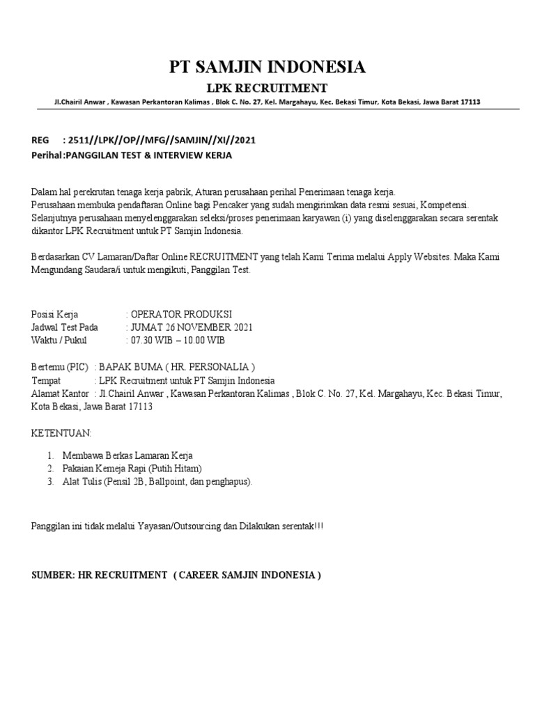 Lpk Pt Samjin Indonesia Pdf