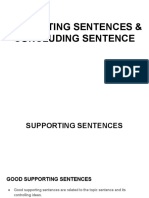 Supporting Details & Concluding Sentence