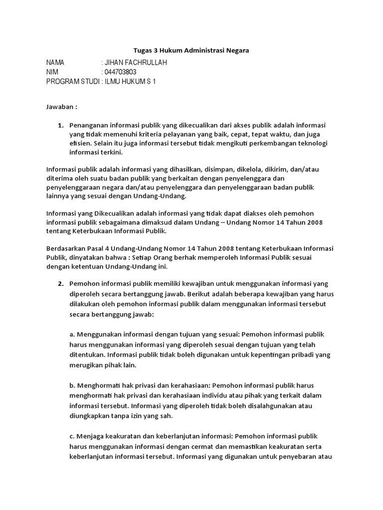 Tugas 3 Hukum Administrasi Negara Pdf 