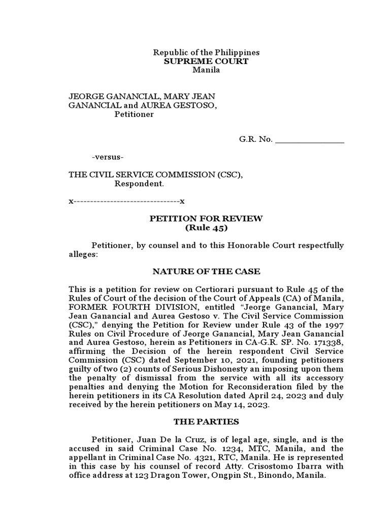 petition-for-review-on-certiorari-rule-45-draft-pdf-certiorari-appeal