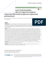 Industrially Relevant Hydrolyzability and Fermentability of Sugarcane Bagasse Improved Effectively by Glycerol Organosolv Pretreatment