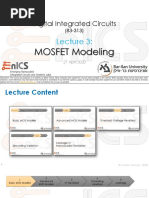 Lecture 3 MOSFET Modeling 2020 1