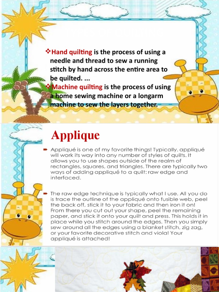 Types of Quilts PDF Quilt Quilting