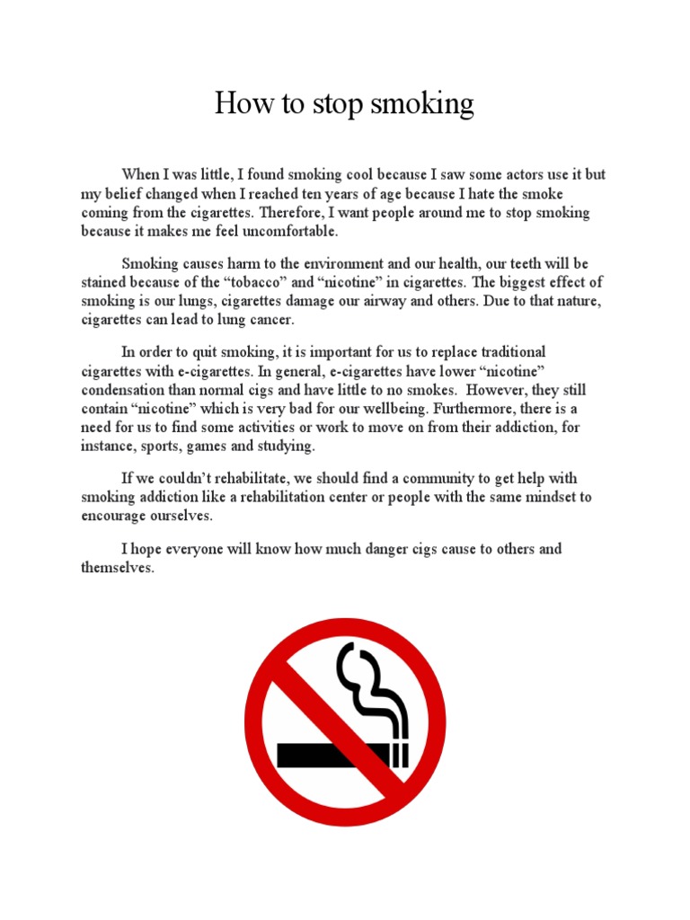 How To Stop Smoking PDF