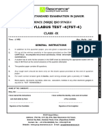 Resonance INJSO Full Test - 4