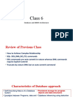 Class 6 DB and DBMS Architecture