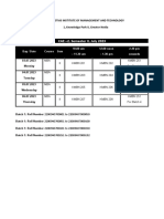 Time Table CAE II