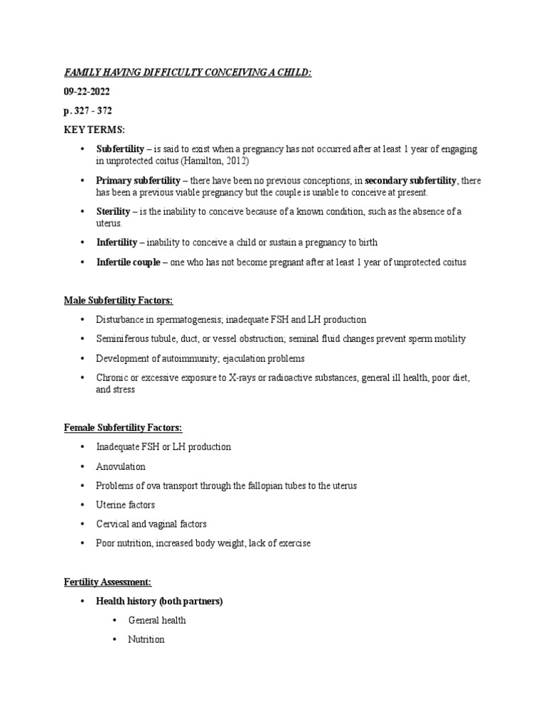 4 family having difficulty conceiving a child pdf infertility in