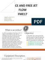 ORIFICE AND FREE JET FLOW FME17 Group7