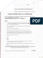 Percubaan Kedah 2011 Matematik Paper1
