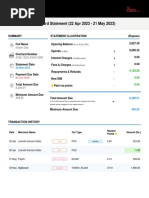 Onecard Statement (22 Apr 2023 - 21 May 2023) : Sayan Das