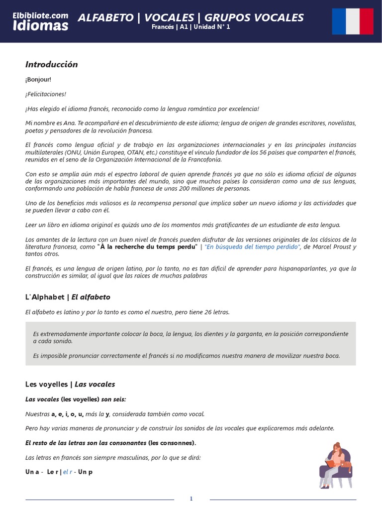 Francés A1 01 Pdf Idioma Francés Vocal