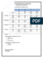 Assignment Schedule (Vi-X)