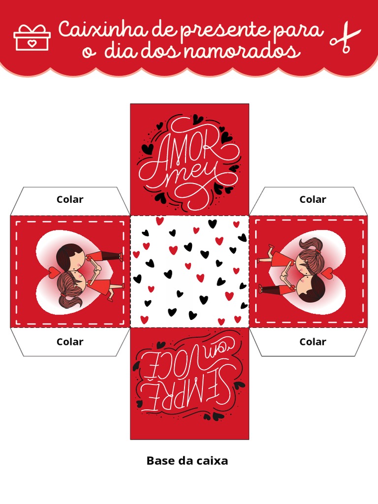 Documento A4 Com Caixinha Dia Dos Namorados Ilustrado Vermelho | PDF |  Gastronomia, comida e vinho | Casa e Jardim, image size:768x1024