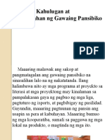 Aralin 5 Kahulugan at Kahalagahan NG Gawaing Pansibiko