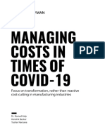 Managing Costs in Times of Covid-19