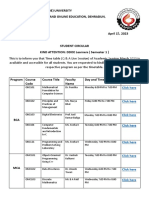 QA Session Schdule and MS Teams Links (Sem 1, Jan-2023 Batch)