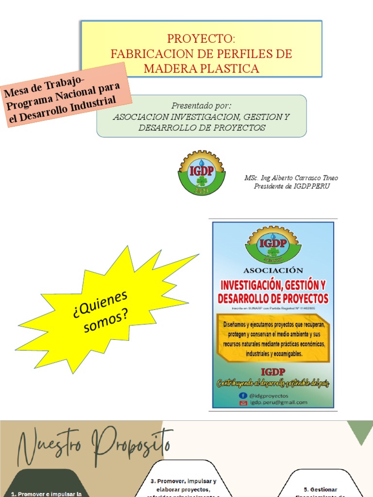 Proyecto de Madera Plástica Reciclada | PDF | El plastico | Residuos