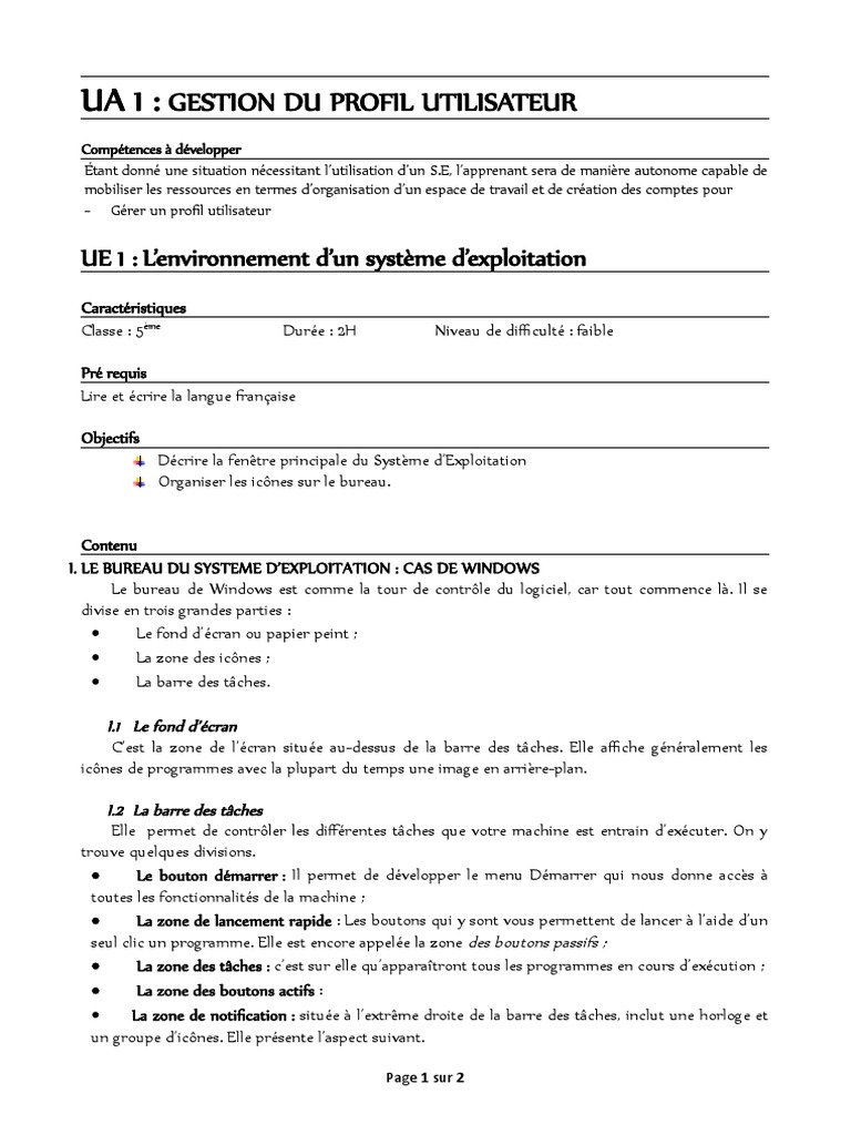 Gestion du profil utilisateur Windows | PDF | Programme informatique ...