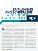 Better Planning and Scheduling With The Right Cycle Stock Levels