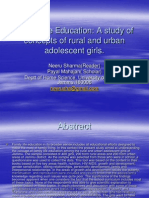 Family life education concepts among rural and urban adolescent girls