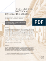 Lenguaje y Cultura - Una Mirada Semiótica Al Discurso Del Arrabal